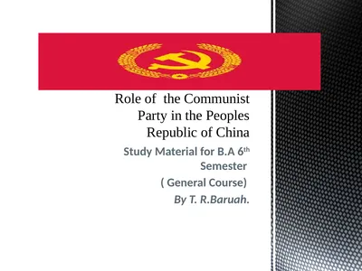 Study Material for B.A 6th Semester ( General