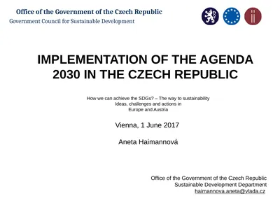 IMPLEMENTATION OF THE Agenda 2030 in the Czech