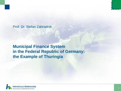 1 Municipal Finance System in the Federal Republic