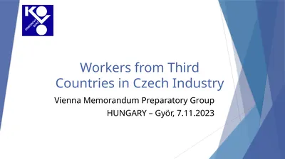 Workers from Third Countries in Czech Industry