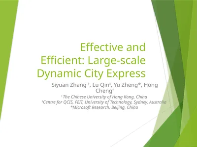 Effective and Efficient: Large-scale Dynamic City