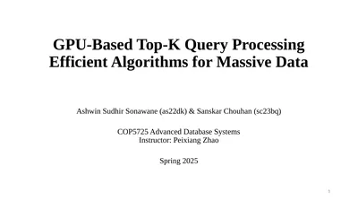 GPU-Based Top-K Query Processing Efficient