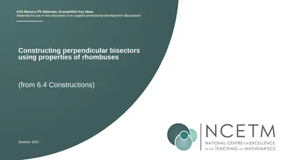Constructing perpendicular bisectors using