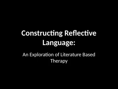 Constructing Reflective Language: An Exploration