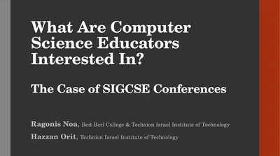 What Are Computer Science Educators Interested In?