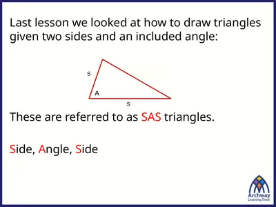 Last lesson we looked at how to draw triangles