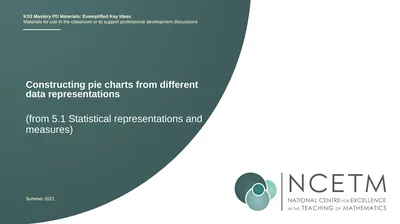 Constructing pie charts from different data