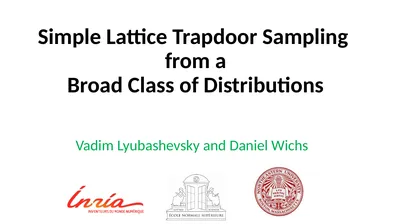 Simple Lattice Trapdoor Sampling from a Broad