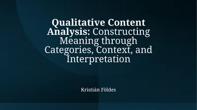 Qualitative Content Analysis: Constructing Meaning