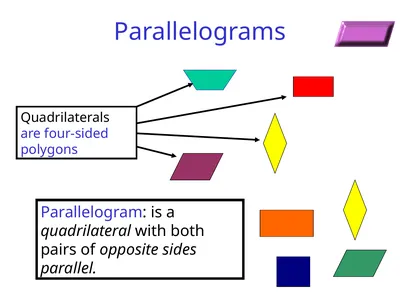 Parallelograms Quadrilaterals are four-sided