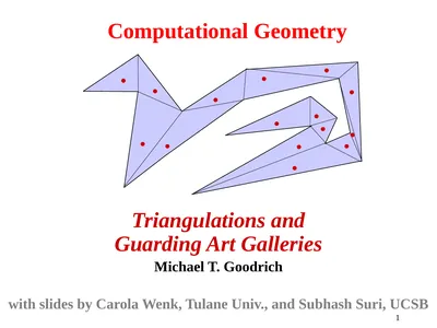 1 Computational Geometry Triangulations and