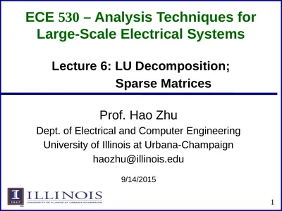 ECE 530 – Analysis Techniques for Large-Scale