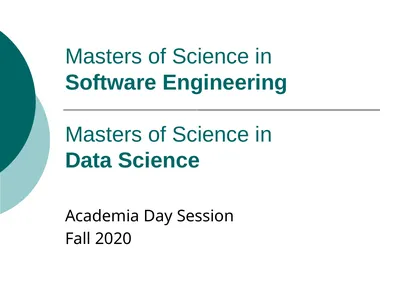 Masters of Science in Software Engineering Masters