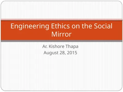 Ar. Kishore Thapa August 28, 2015 Engineering