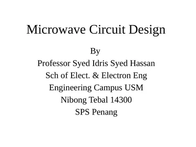 By Professor Syed Idris Syed Hassan Sch of Elect.