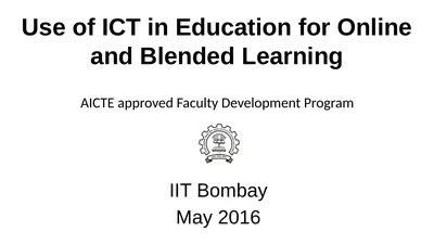 Use of ICT in Education for Online and Blended