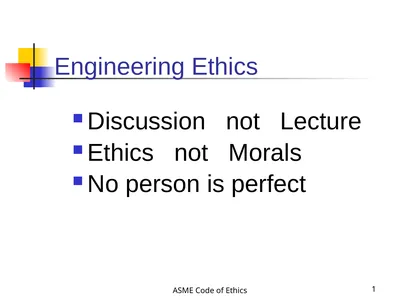ASME Code of Ethics 1 Engineering Ethics