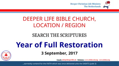DEEPER LIFE BIBLE CHURCH, LOCATION / REGION SEARCH
