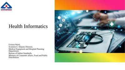 Health Informatics Uroosa Warsi, Scientist C/