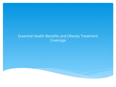 Essential Health Benefits and Obesity Treatment