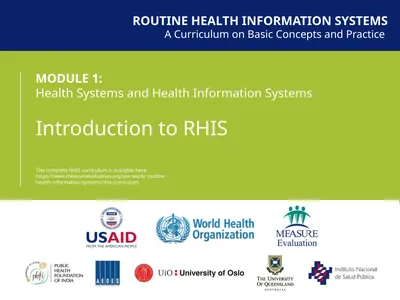 MODULE 1: Health Systems and Health Information