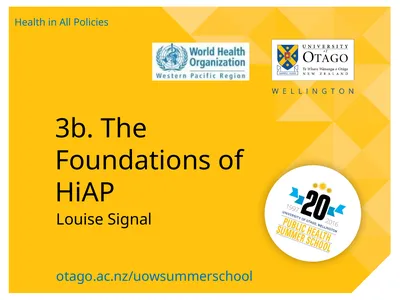 3b. The Foundations of HiAP Louise Signal Health