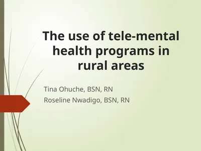 The use of tele-mental health programs in rural