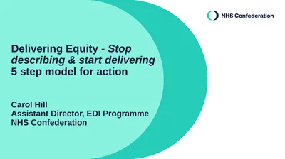 Delivering Equity - Stop describing & start