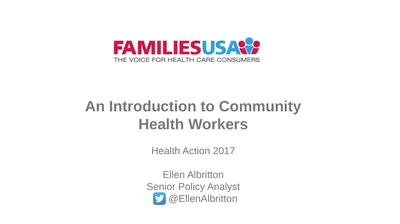 An Introduction to Community Health Workers Health