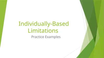 Individually-Based Limitations Practice Examples