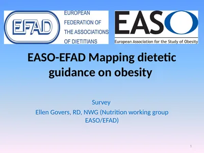 EASO-EFAD Mapping dietetic guidance on obesity