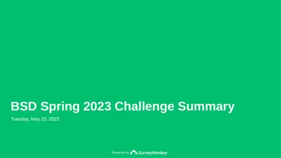 BSD Spring 2023 Challenge Summary Tuesday, May 23,