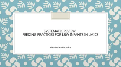 Systematic review: feeding practices for LBW