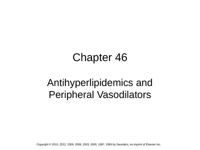 Chapter 46 Antihyperlipidemics and Peripheral