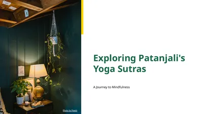 Exploring Patanjali's Yoga Sutras A Journey to