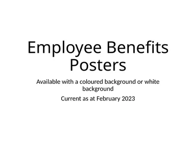 Employee Benefits Posters Available with a