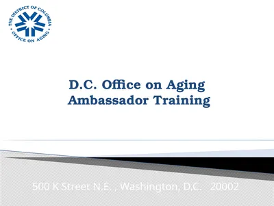 D.C. Office on Aging Ambassador Training 500 K