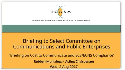 Briefing to Select Committee on Communications and