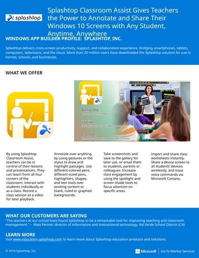 Splashtop Classroom Assist Gives Teachers the