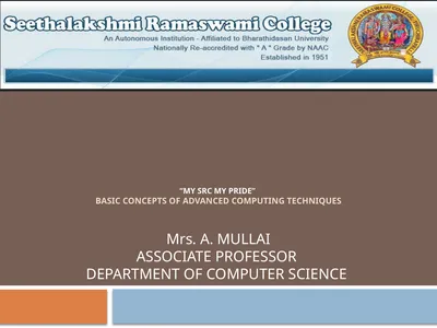 “MY SRC MY PRIDE” BASIC CONCEPTS OF ADVANCED