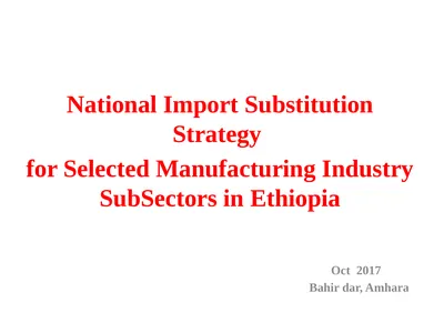 National Import Substitution Strategy for Selected