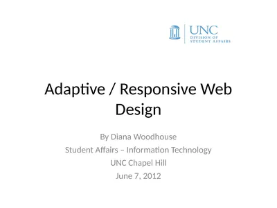 Adaptive / Responsive Web Design By Diana