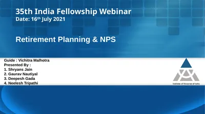 Retirement Planning & NPS Guide : Vichitra