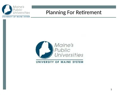 1 Planning For Retirement 2 Eligibility