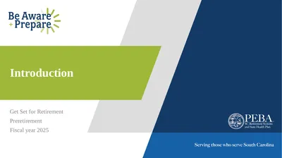 Introduction Get Set for Retirement Preretirement