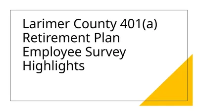 Larimer County 401(a) Retirement Plan Employee