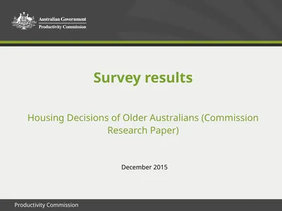 December 2015 Survey results Housing Decisions of