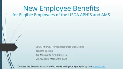 New Employee Benefits for Eligible Employees of