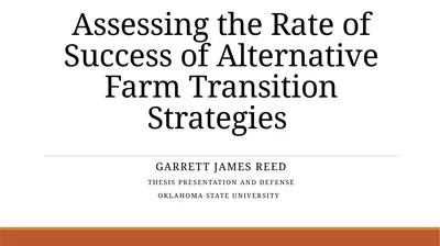 Assessing the Rate of Success of Alternative Farm