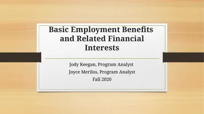 Basic Employment Benefits and Related Financial